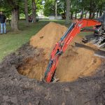 Digging for septic testing.